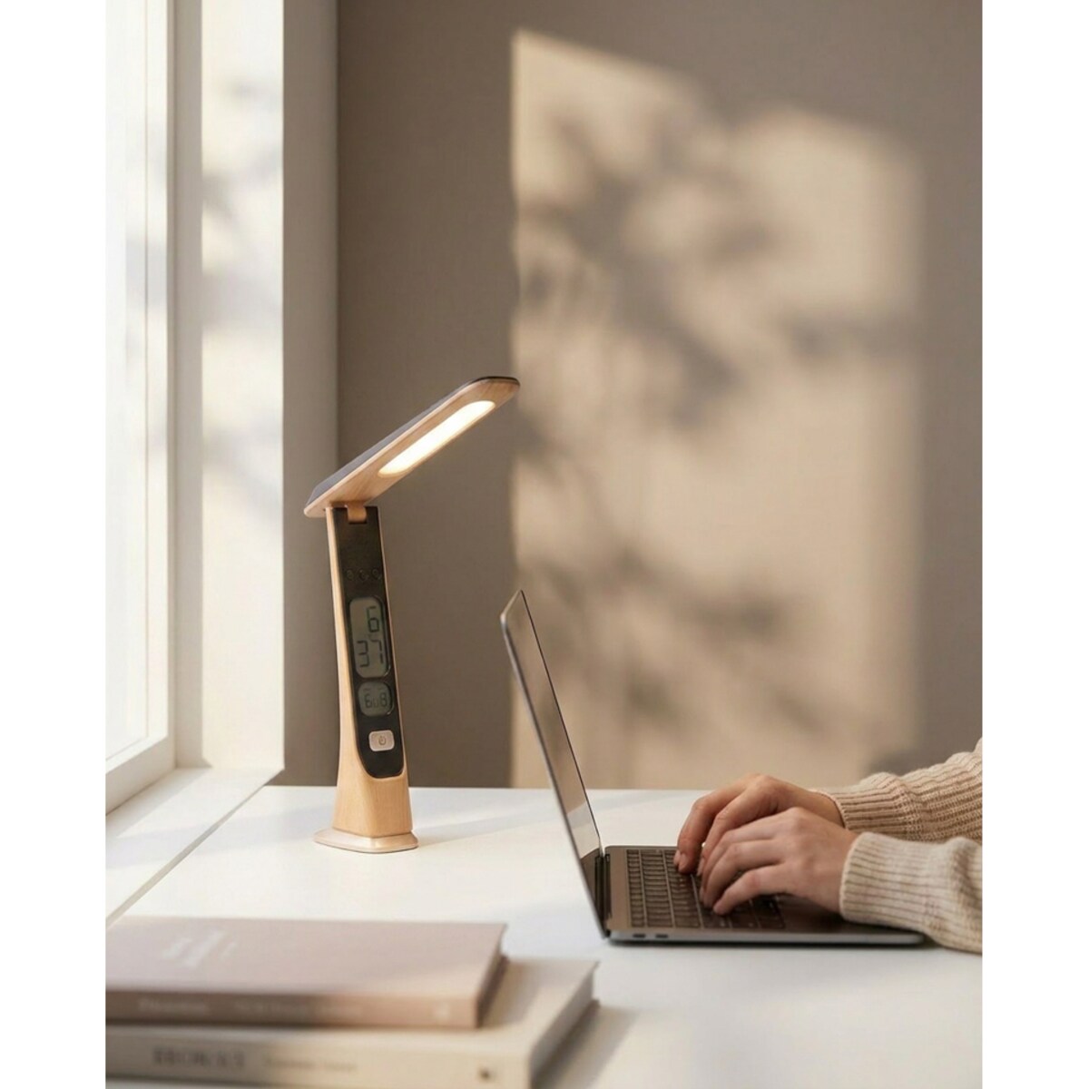 Lampa biurkowa wielofunkcyjna SHP CRANE LED USB 3 kolory