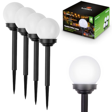 Lampki solarne do ogrodu czujnik zmierzchu Ilumen 4szt