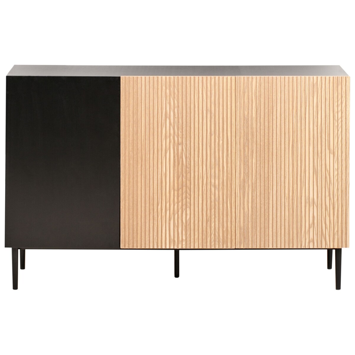 Szafka trzydrzwiowa czarny z brązowym BLYTHE