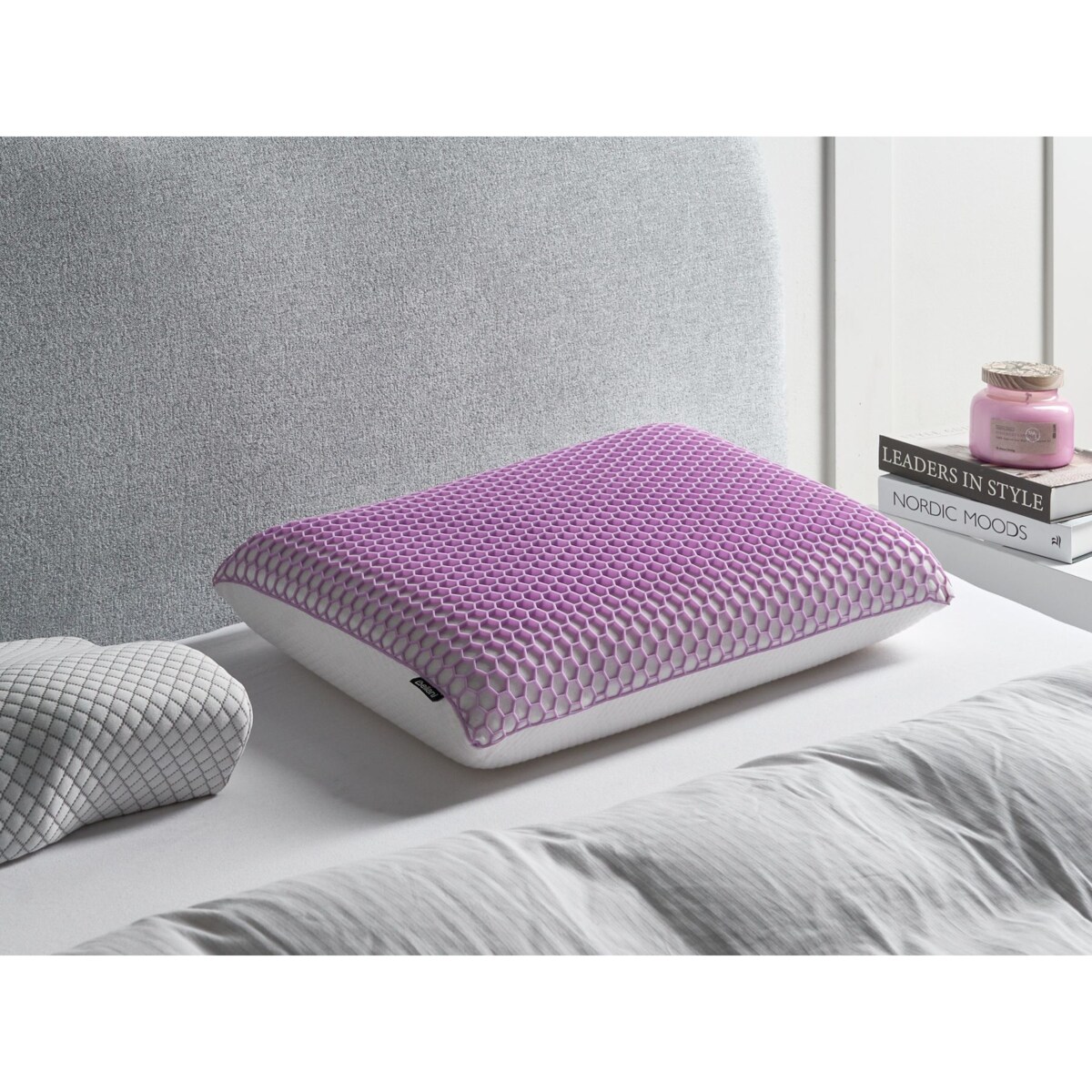 Poduszka ATHOS Niska Pianka memory 55 x 35 cm Fioletowy