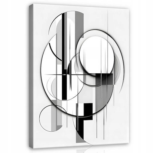 OBRAZ ABSTRAKCJA NOWOCZESNY FIGURY NA PŁÓTNIE DO SYPIALNI SALONU 100x70