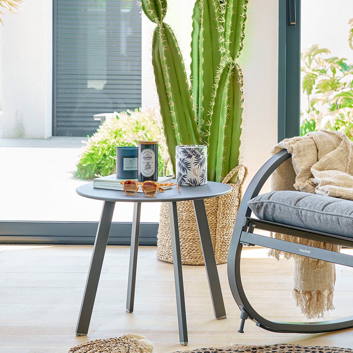 Stolik ogrodowy metalowy SAONA, Ø 50 cm