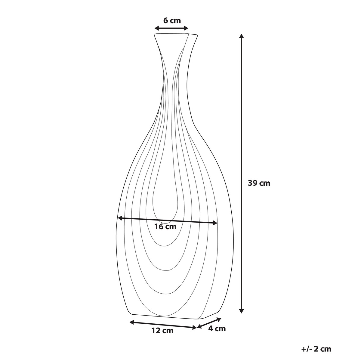 Wazon dekoracyjny THAPSUS Ceramika 39 cm Biały