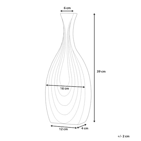 Wazon dekoracyjny THAPSUS Ceramika 39 cm Biały