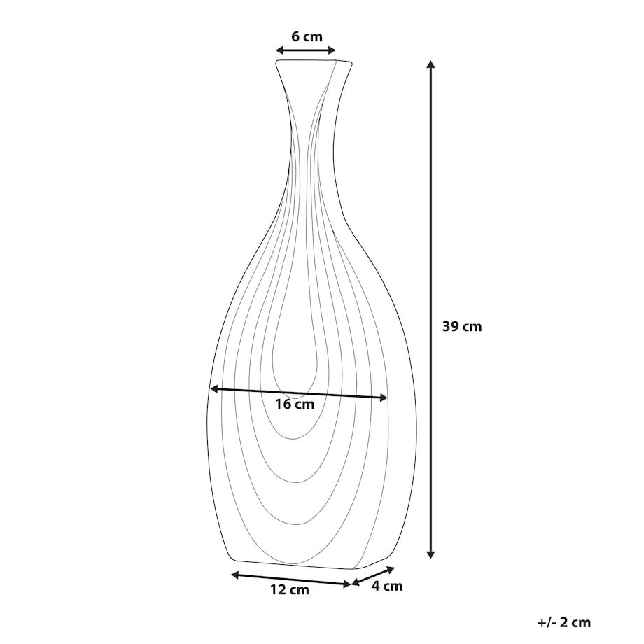 Wazon dekoracyjny THAPSUS Ceramika 39 cm Biały