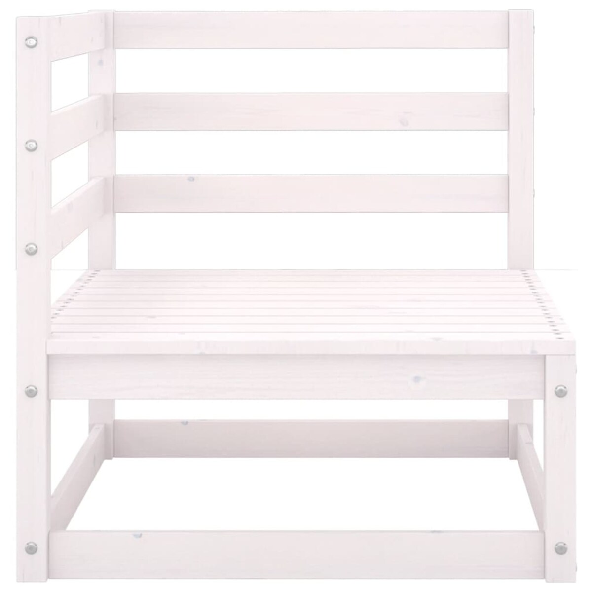 vidaXL 2-osobowa sofa ogrodowa z poduszkami, biała, drewno sosnowe