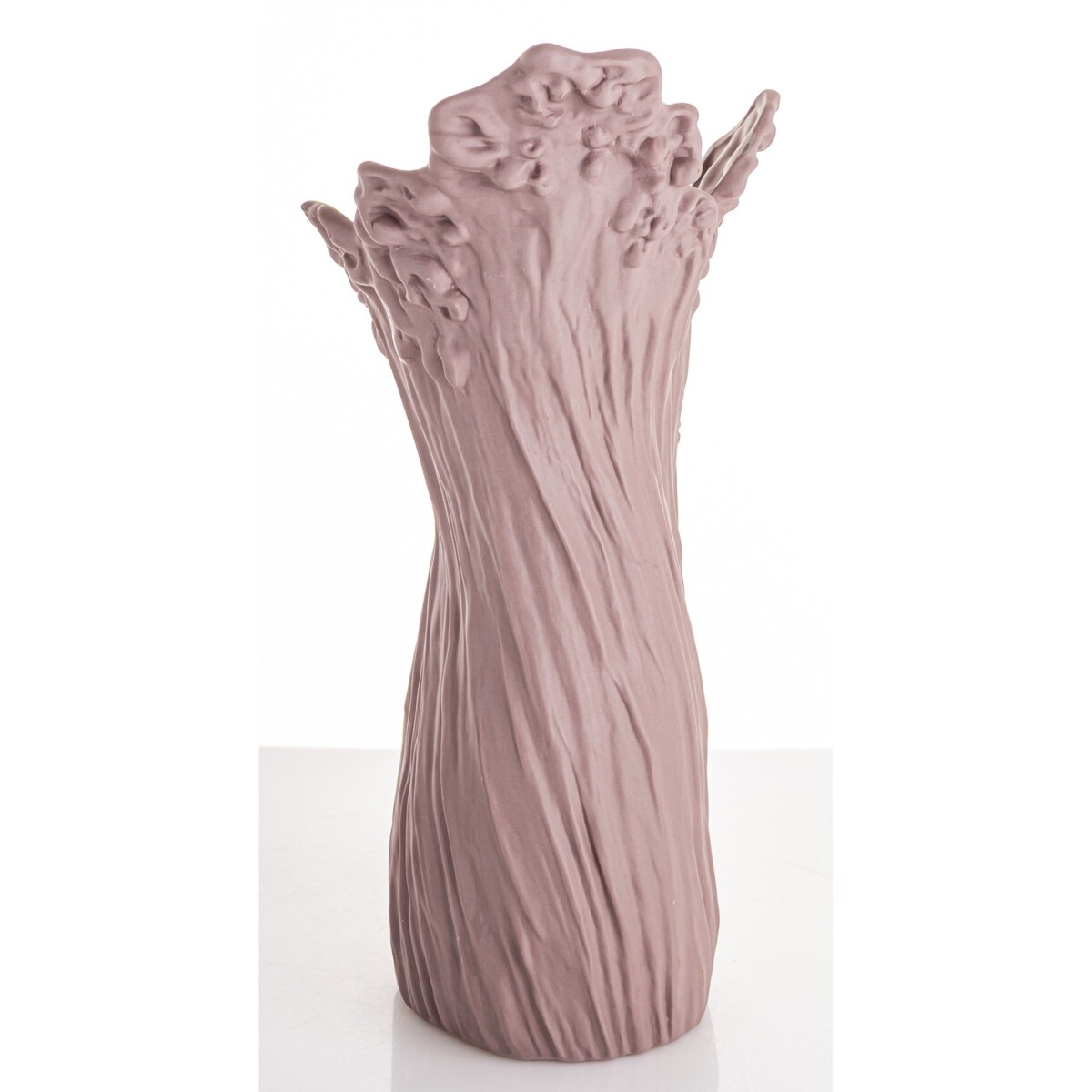Wazon porcelanowy 34,5x17x17 cm PIEGATO różowy