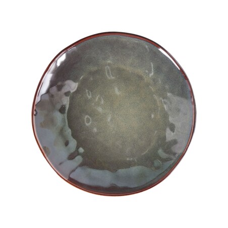 Zestaw 4 dużych talerzy THYME Kamionka Ciemnozielony