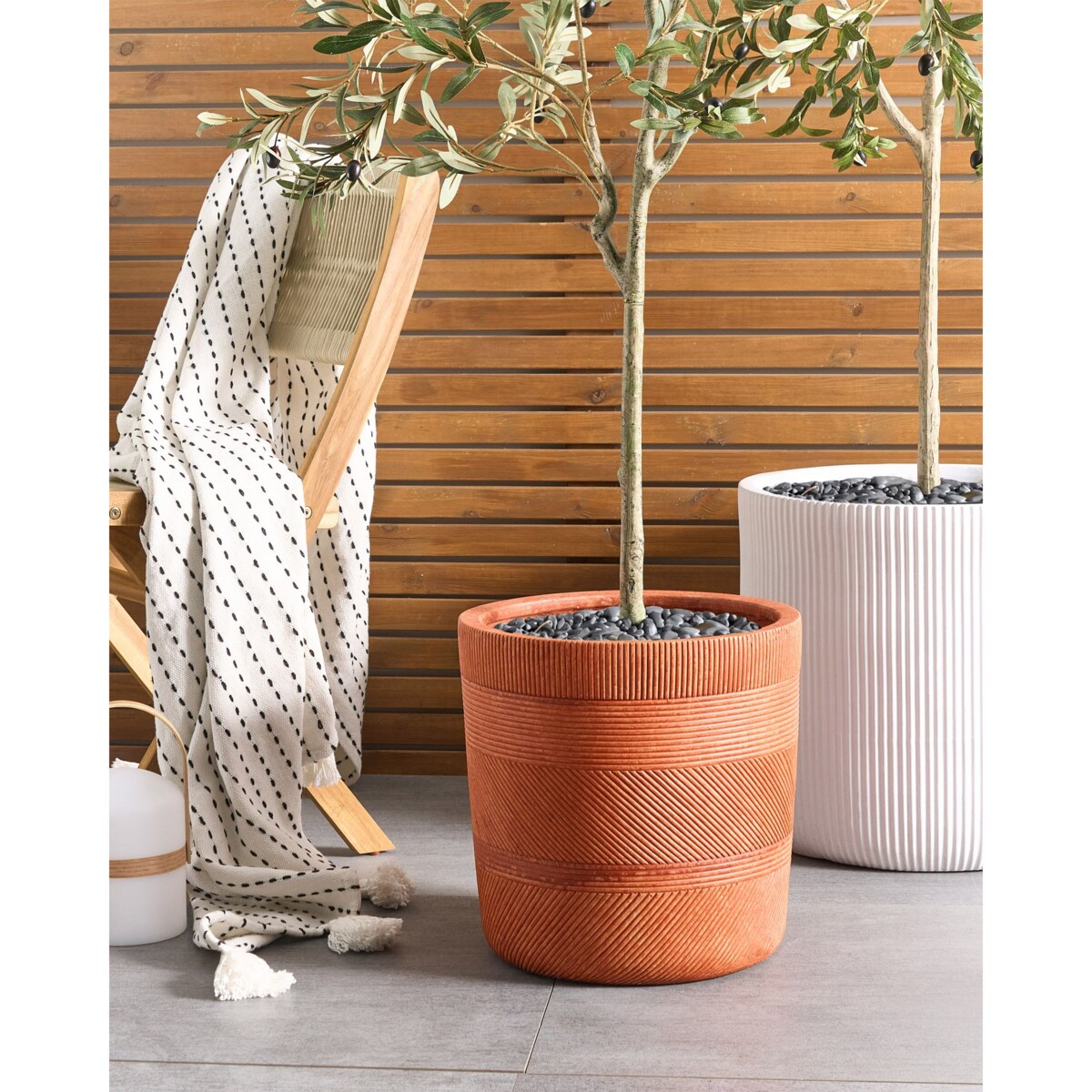 Doniczka 36 cm złoty brąz VOULA