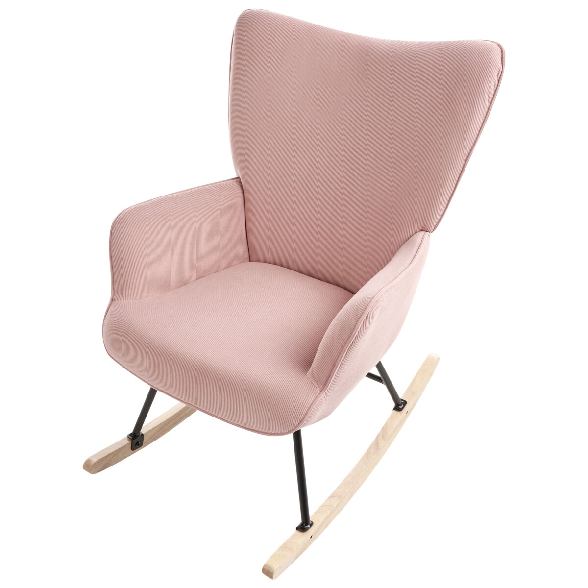 Fotel bujany ARSET Sztruks Różowy