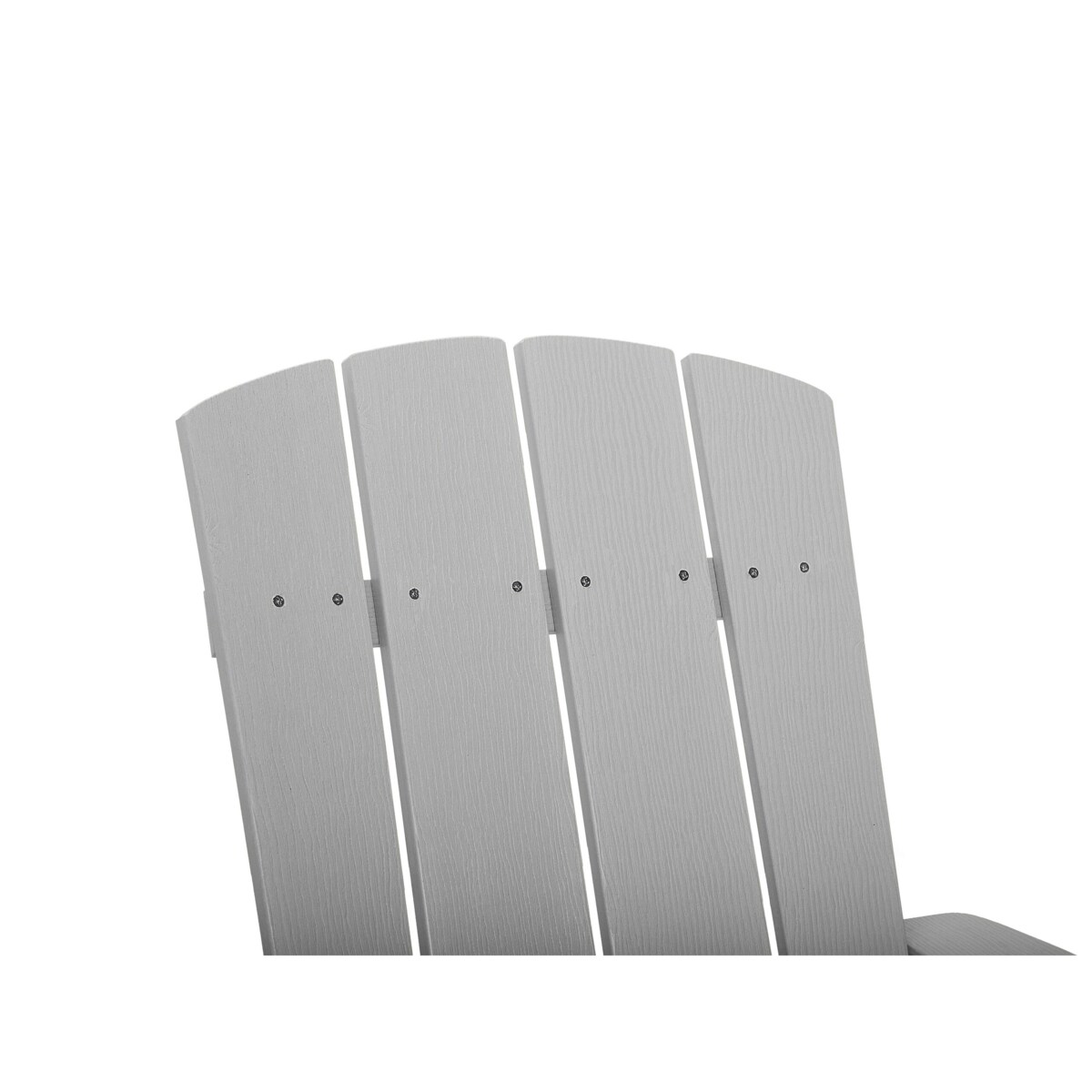 Krzesło ogrodowe z podnóżkiem jasnoszare ADIRONDACK