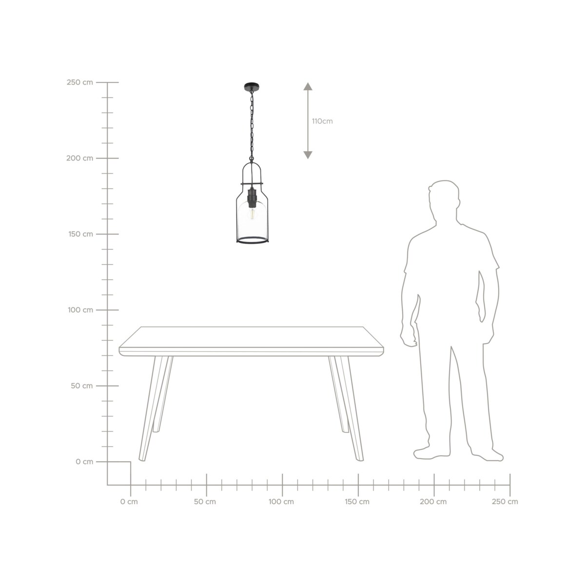 Zestaw 2 lamp wiszących metalowy czarny BASHILO