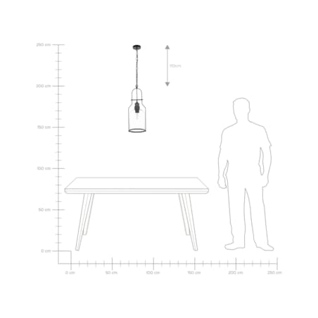 Zestaw 2 lamp wiszących metalowy czarny BASHILO