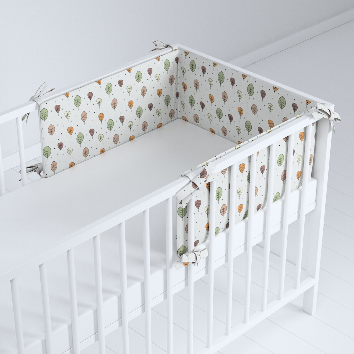 Ochraniacz do łóżeczka, ecru-brązowy, 180x30cm, Magic Collection