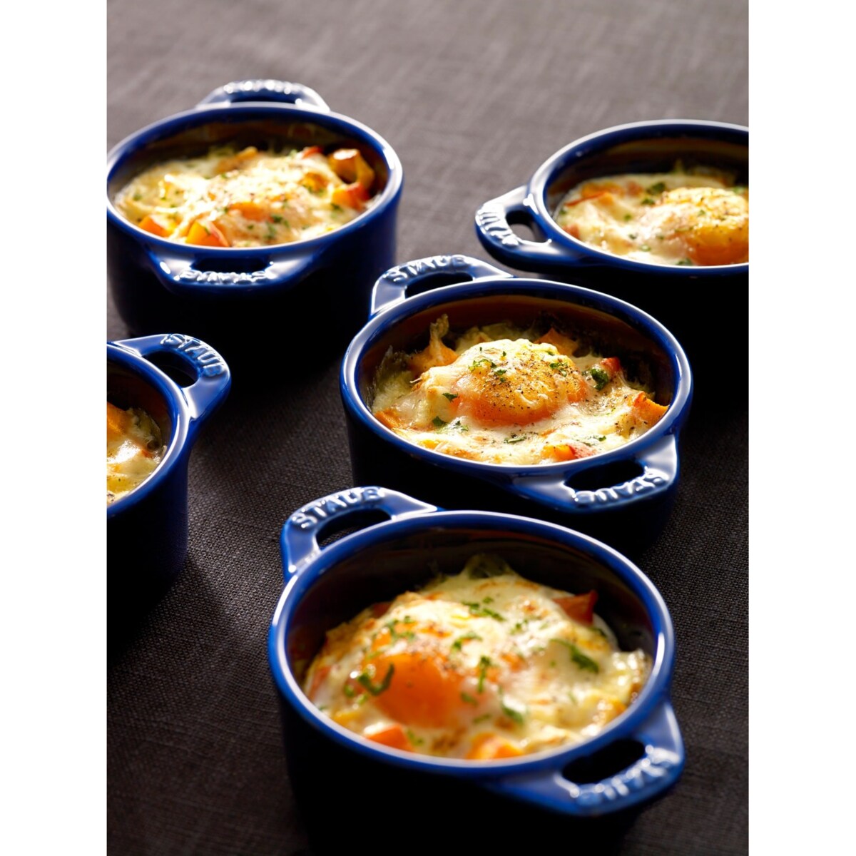 Staub Mini Cocotte Okrągły - 200 ml, Niebieski