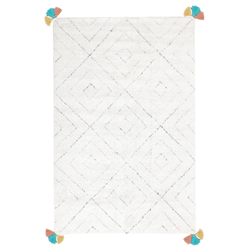 Dywan shaggy 140 x 200 cm biały KARTAL