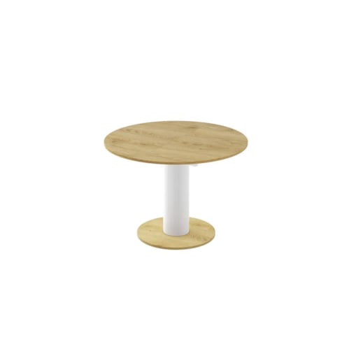 Stół rozkładany SOLO LUX 100(144)x100 dąb artisan/biały