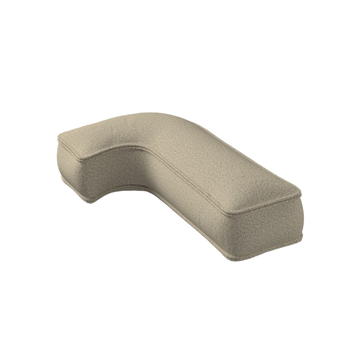 Poduszka literka J, jasny beż, 35x40cm, Boucle