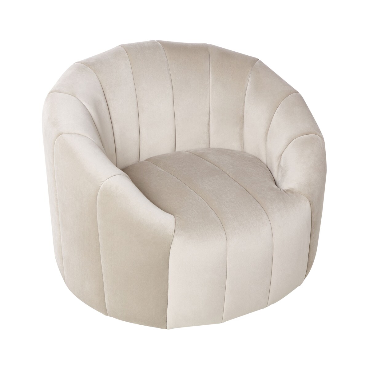 Fotel MALUNG Welur Beżowy