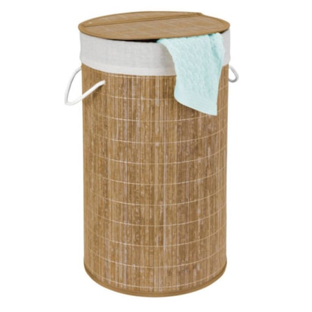 Bambusowy kosz na pranie, jasny brąz, 55 litrów, WENKO