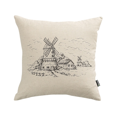 Poszewka na poduszkę Countryside Windmill 45x45 cm, 45x45