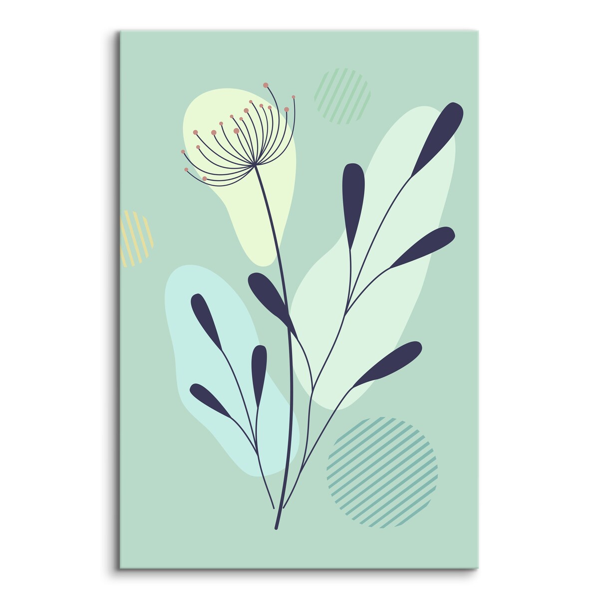 Obraz Do Salonu Kwiaty Liście Natura Styl Boho 80x120cm