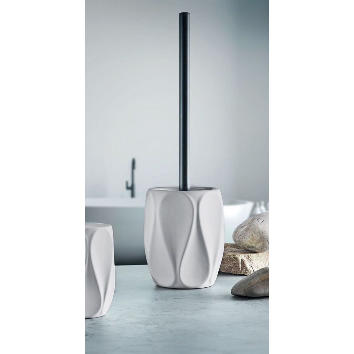 Kleine Wolke Trevi Szczotka toaletowa ze stojakiem chłodny beż kamionka soft touch