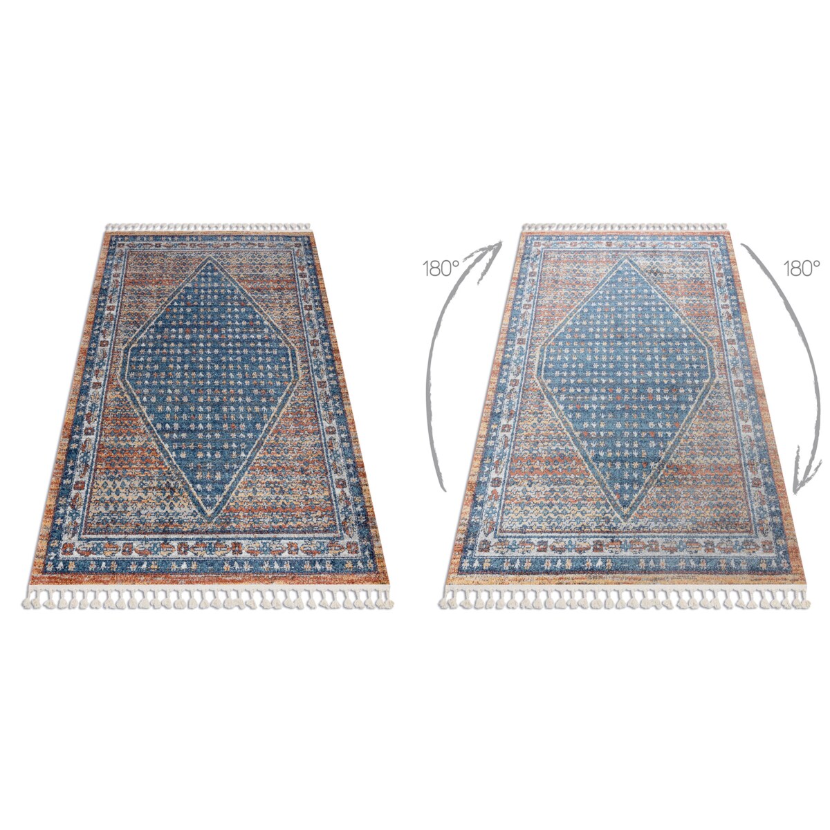 Dywan nowoczesny BELLE BG58A granat / beż 140x190 cm