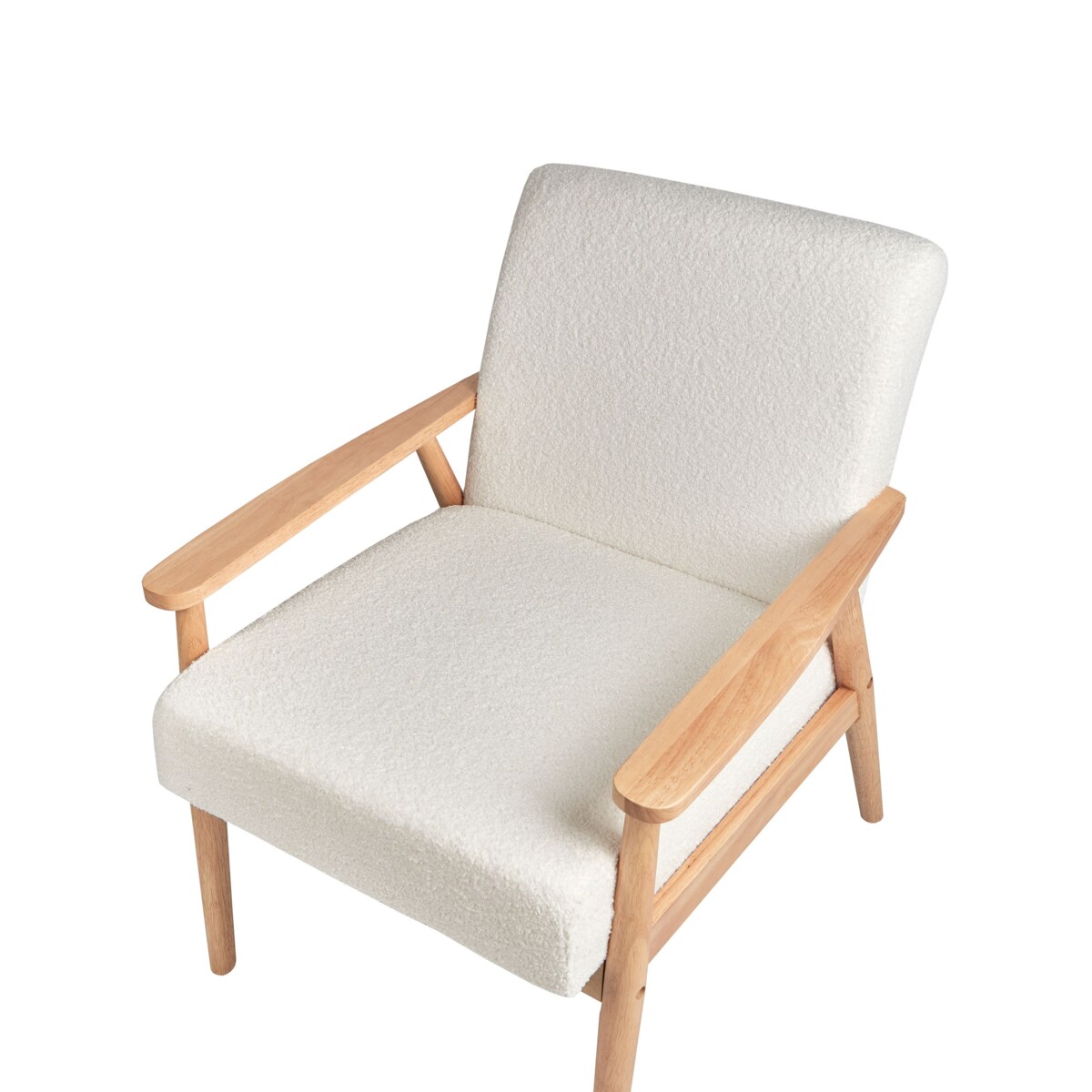 Fotel ESRUM Boucle Złamana biel