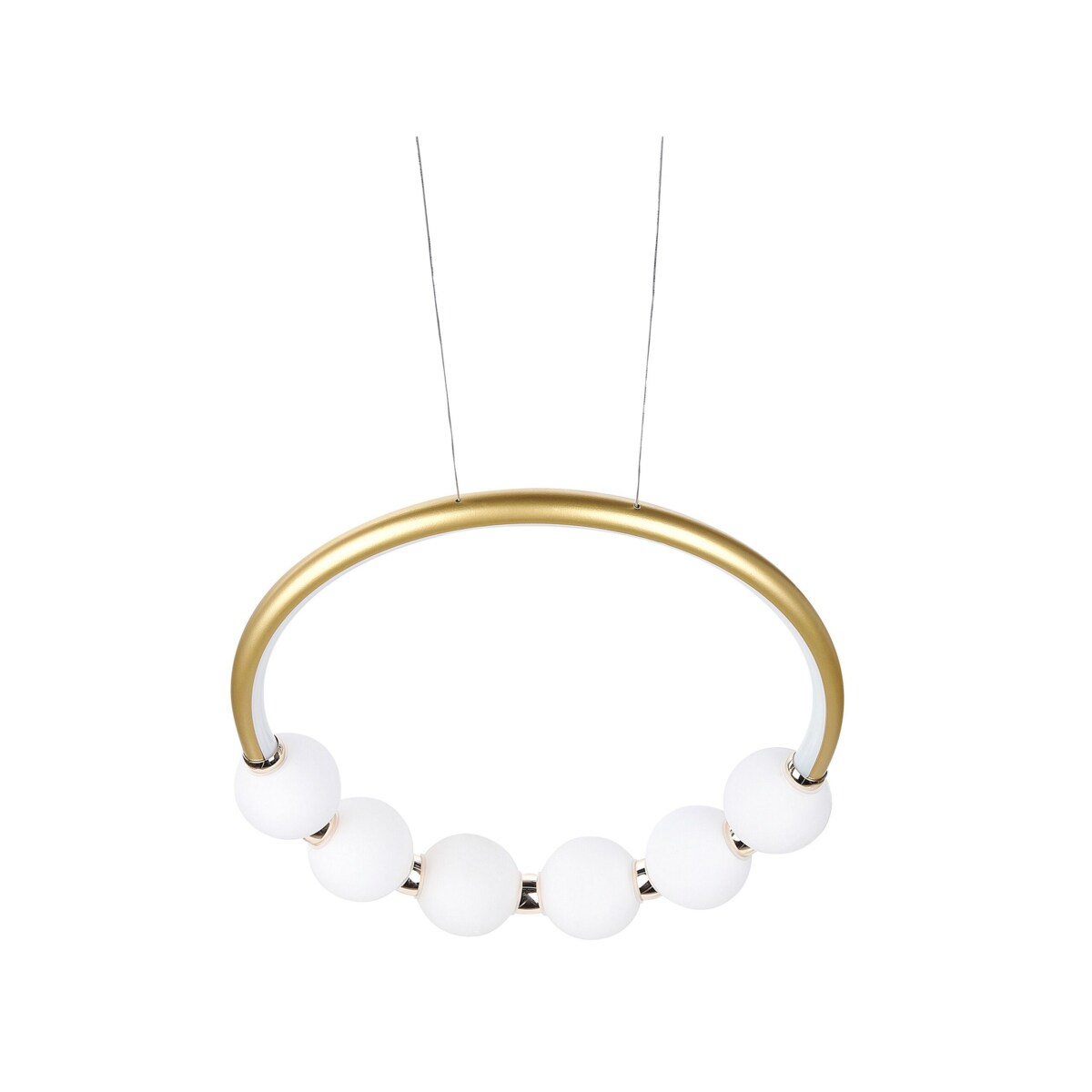 Lampa wisząca LED metalowa złota FANE