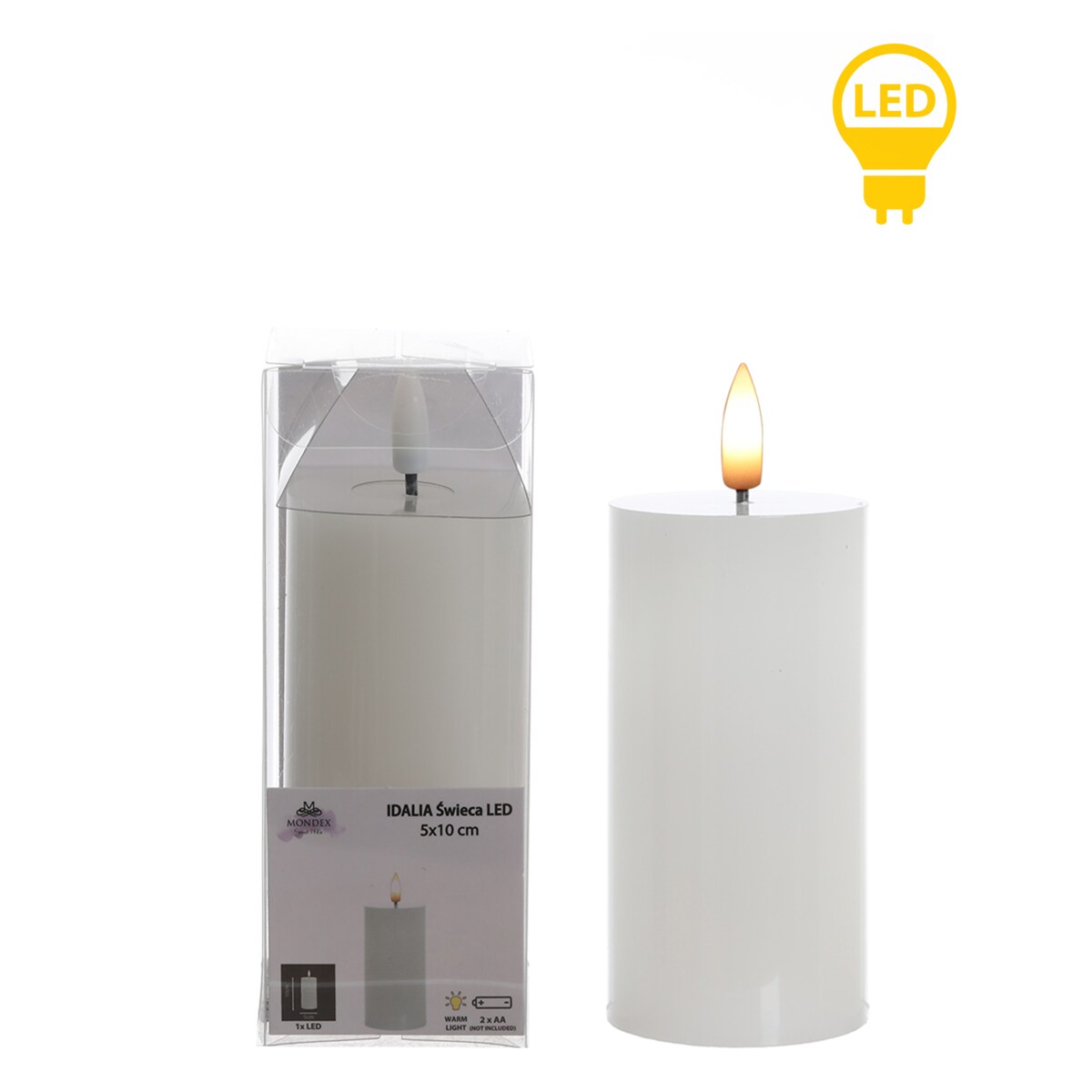 IDALIA Świeca LED 5xh13cm