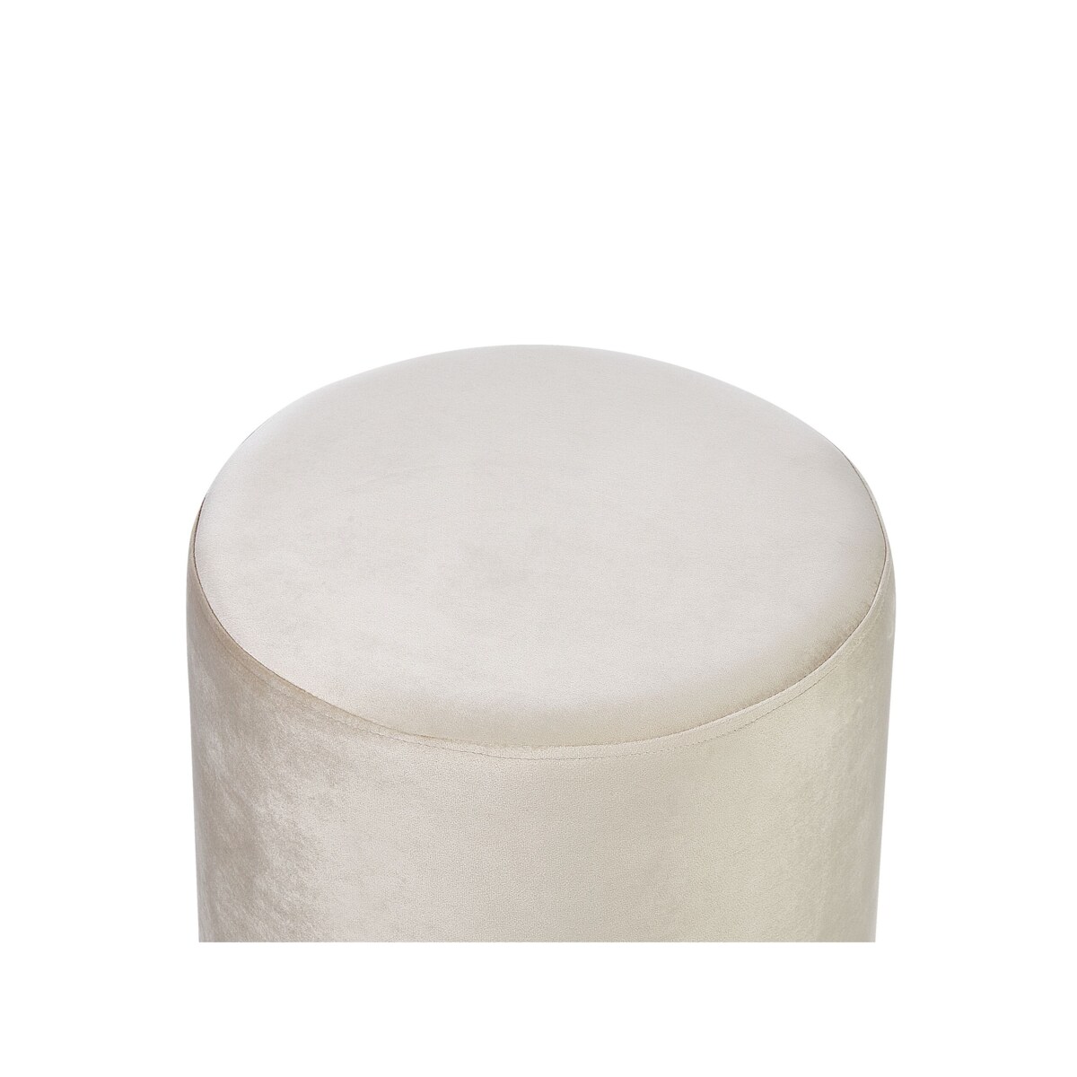 Puf welurowy 47 cm jasnobeżowy LOVETT