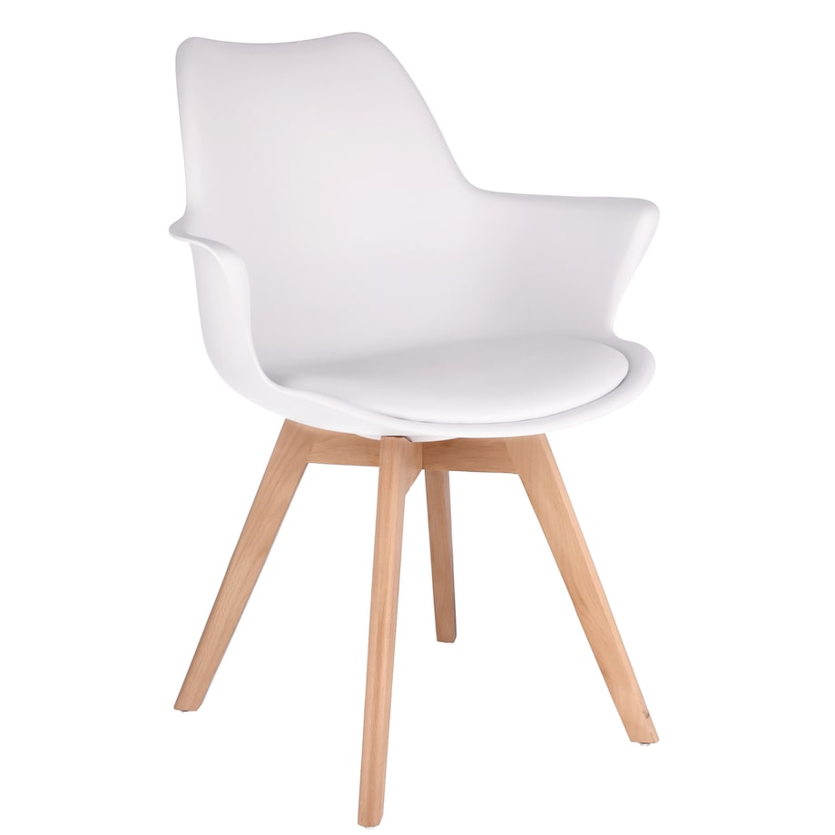 Krzesło wygodne profilowane ORLEAN białe