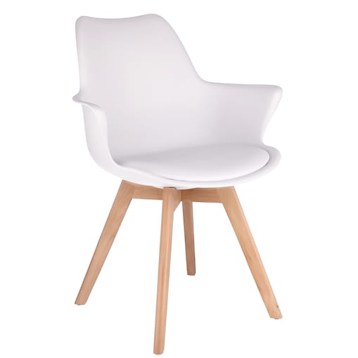 Krzesło wygodne profilowane ORLEAN białe