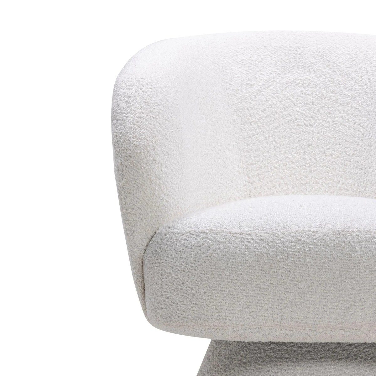 Fotel obrotowy 80x72x70 cm bouclé Nalf - III biały