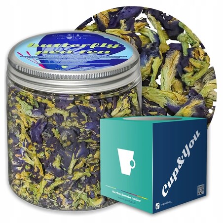 HERBATA NIEBIESKA BLUE TEA - Butterfly Pea Tea napar kwiaty klitorii ternateńskiej - Doskonała na ciepło, jako mrożona herbata lub naturalny barwnik do napojów i wypieków