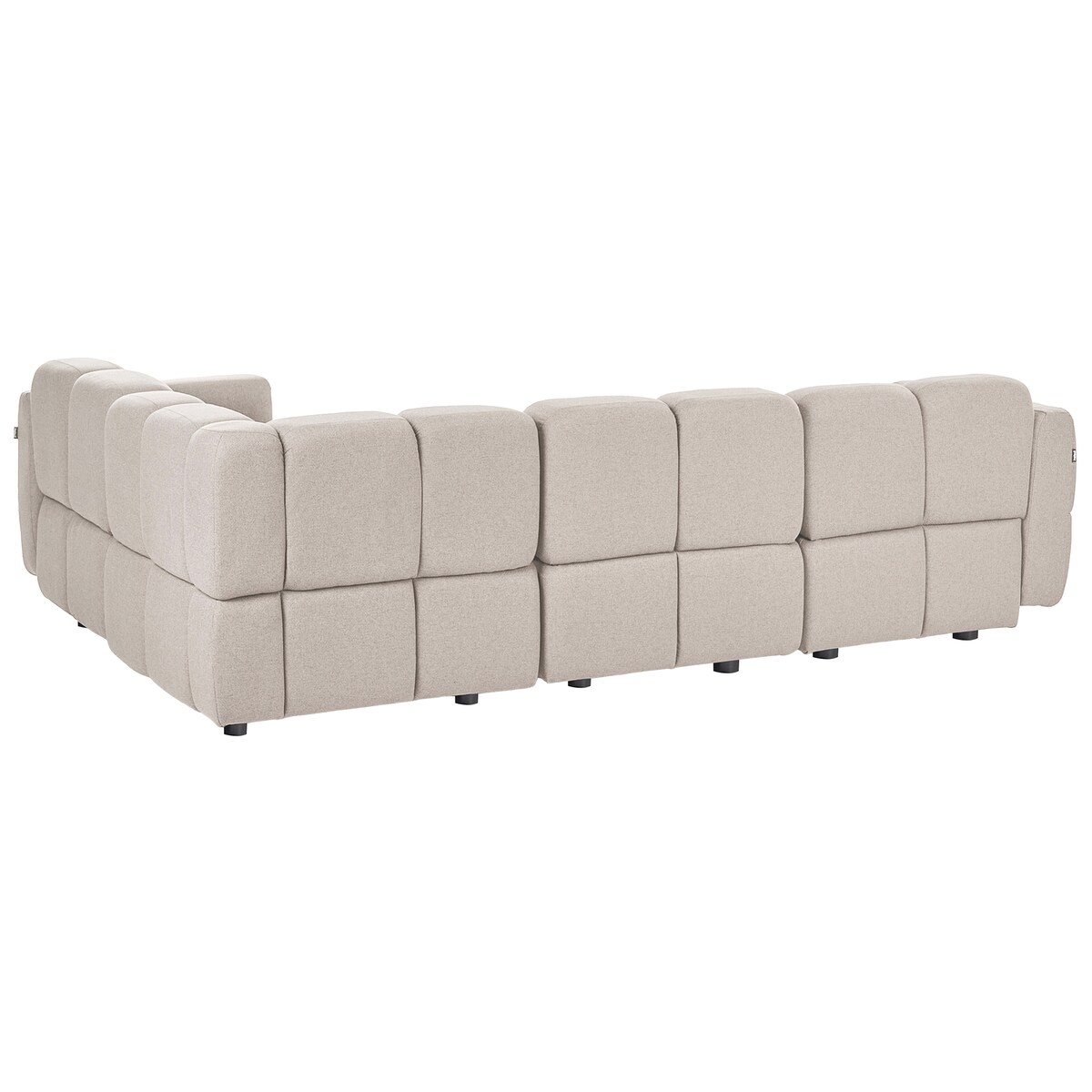 Narożnik modułowy dla 4 osób MAKSABERG Beżowy Lewostronny