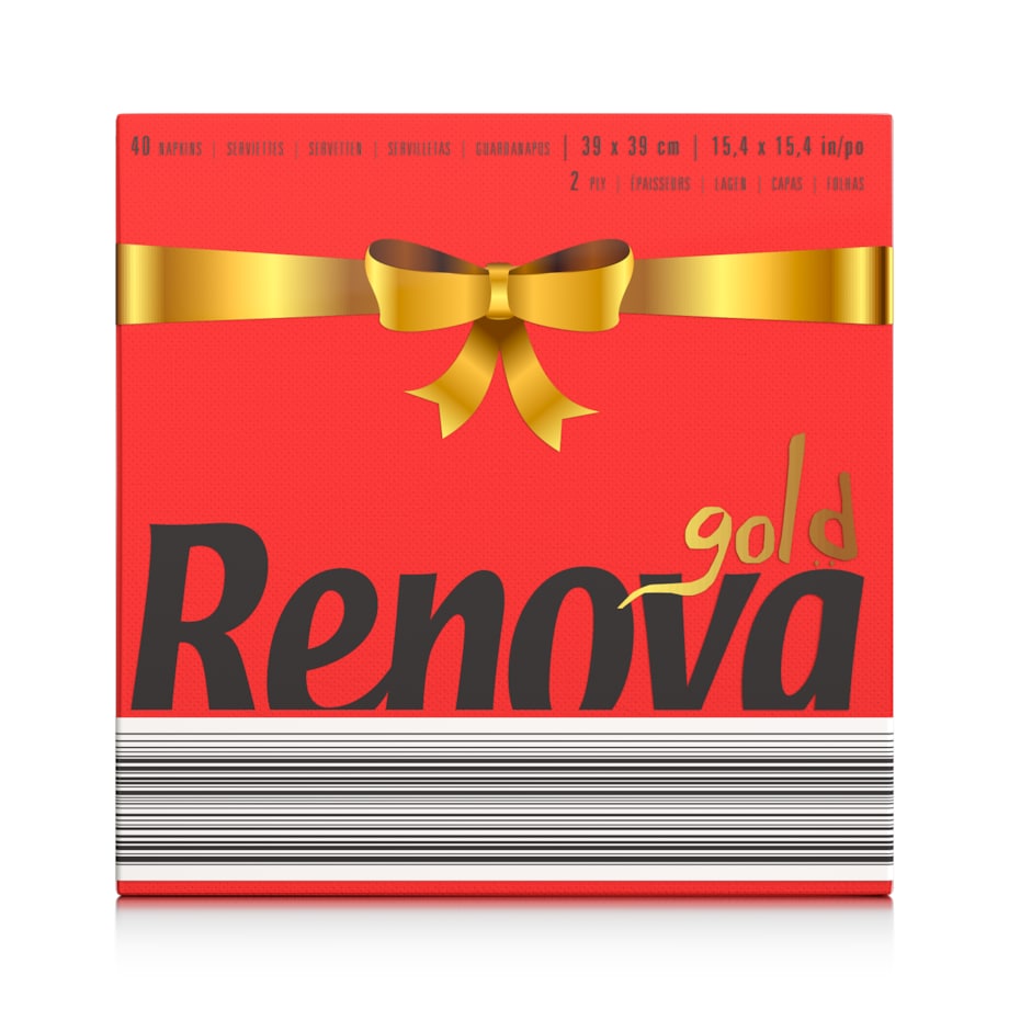 Serwetki stołowe Renova GOLD czerwone 40szt