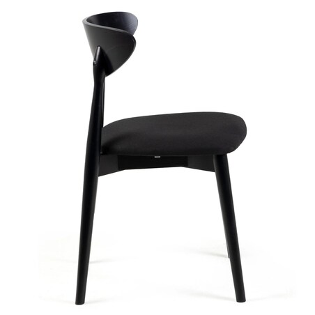 Krzesło drewniane do jadalni 80x45x45 cm czarne OLBIA