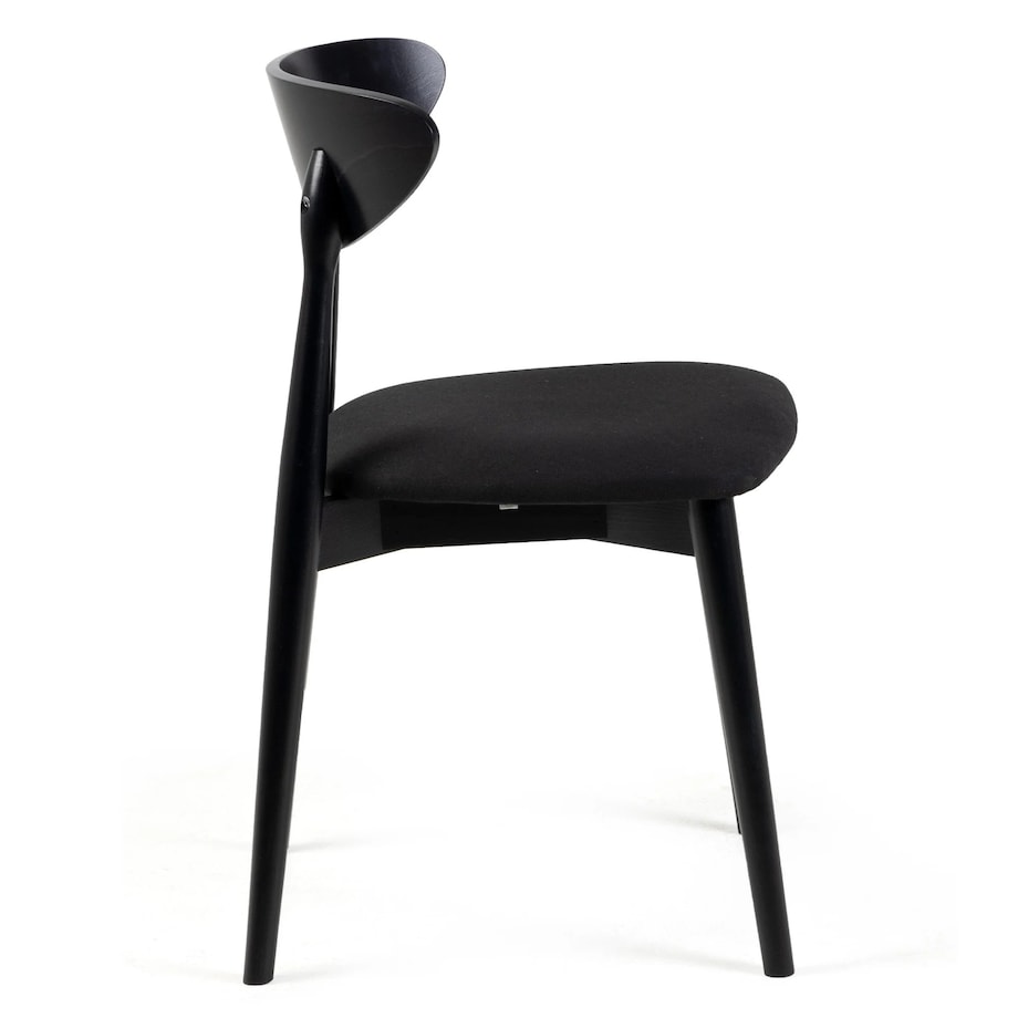 Krzesło drewniane do jadalni 80x45x45 cm czarne OLBIA