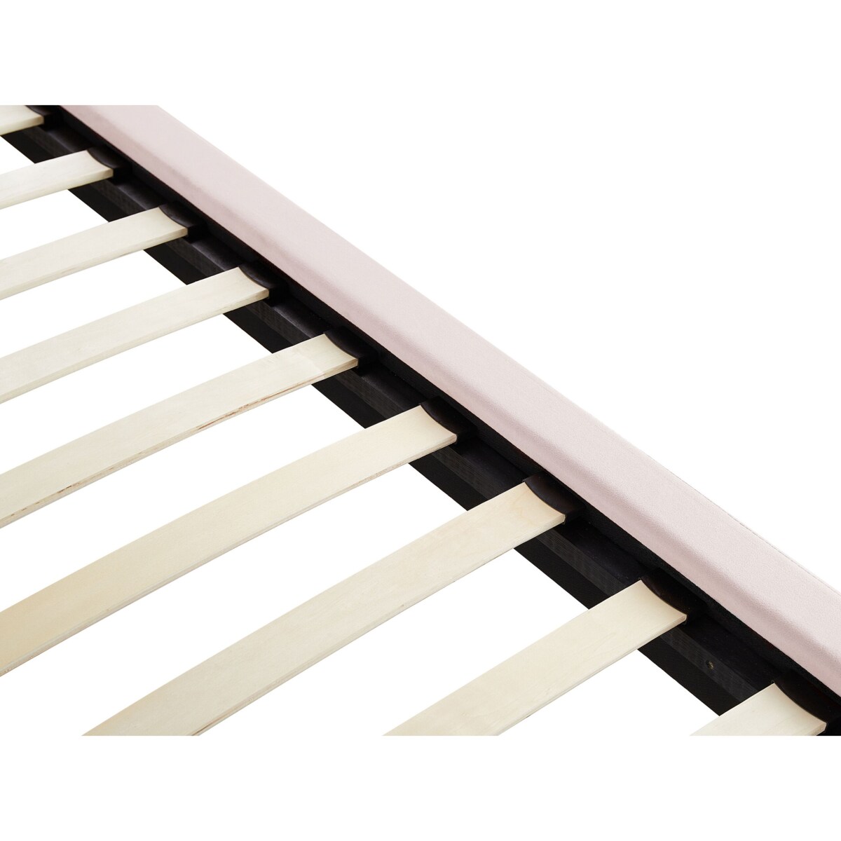 Łóżko welurowe 180 x 200 cm różowe MELLE