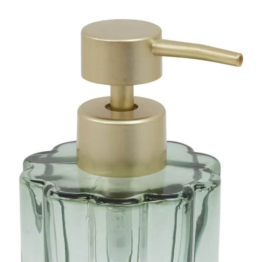 Dozownik na mydło szklany, zielony Florea