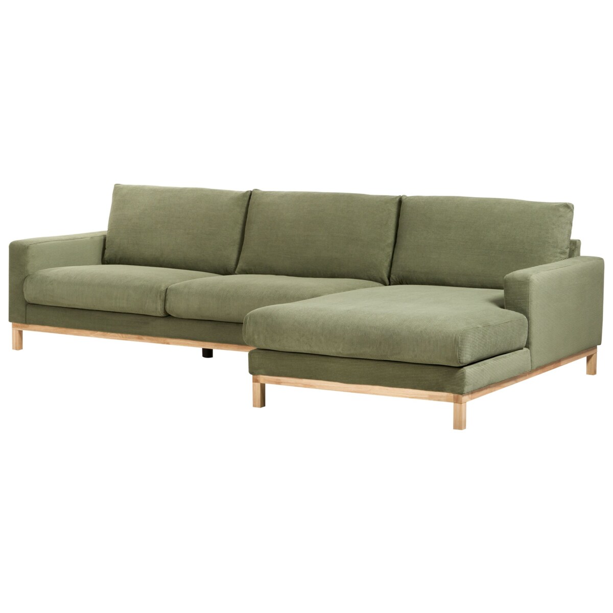 Narożnik dla 4 osób SIGGARD Sztruks Zielony Lewostronny
