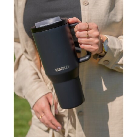 Kubek termiczny ze słomką 950ml Rio Tumbler czarny - Night Rider