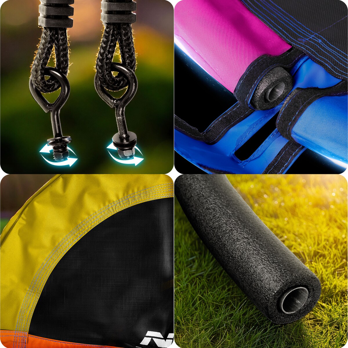 Huśtawka ogrodowa bocianie gniazdo 105 cm Neo-Sport Swingo + poduszka