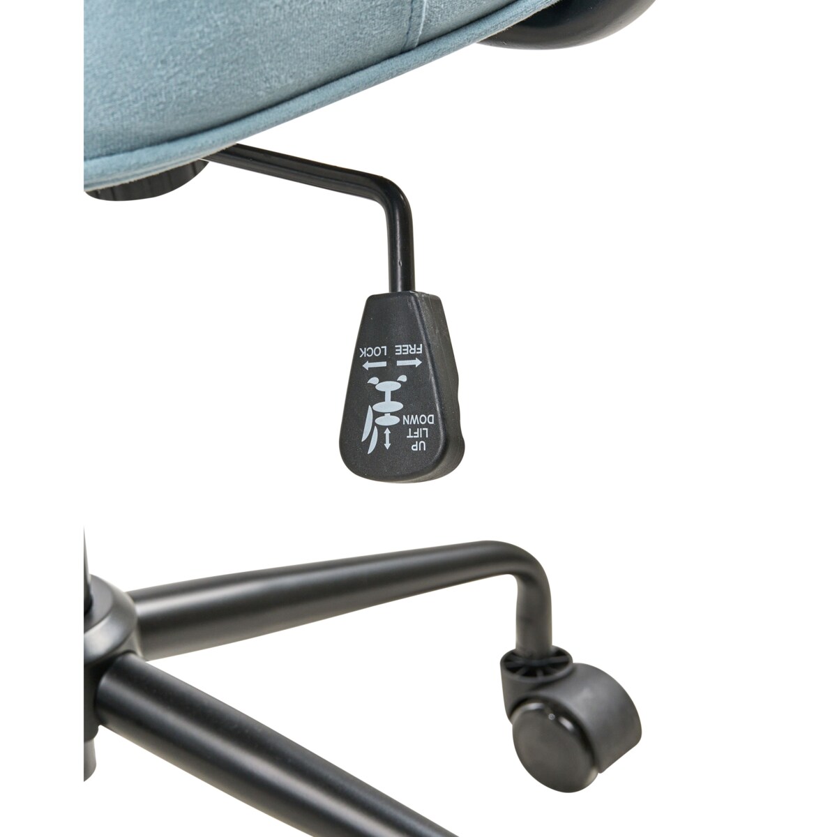 Krzesło obrotowe PAWNEE Welur Błękitny