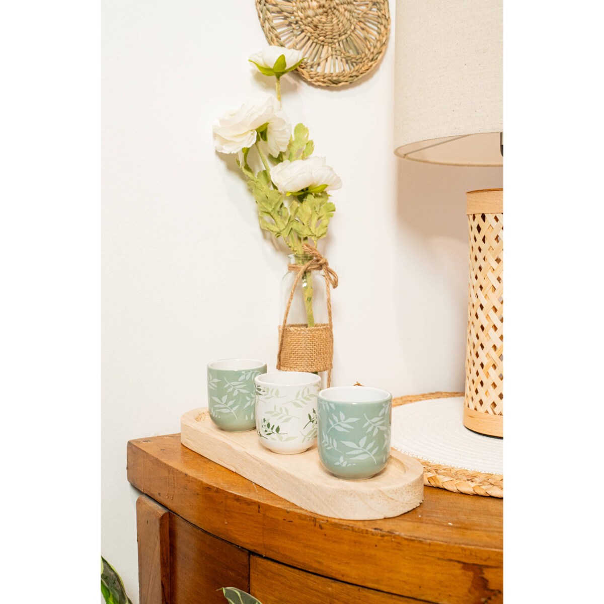 Tacka na biżuterię Indie, drewniana, 3 sztuki