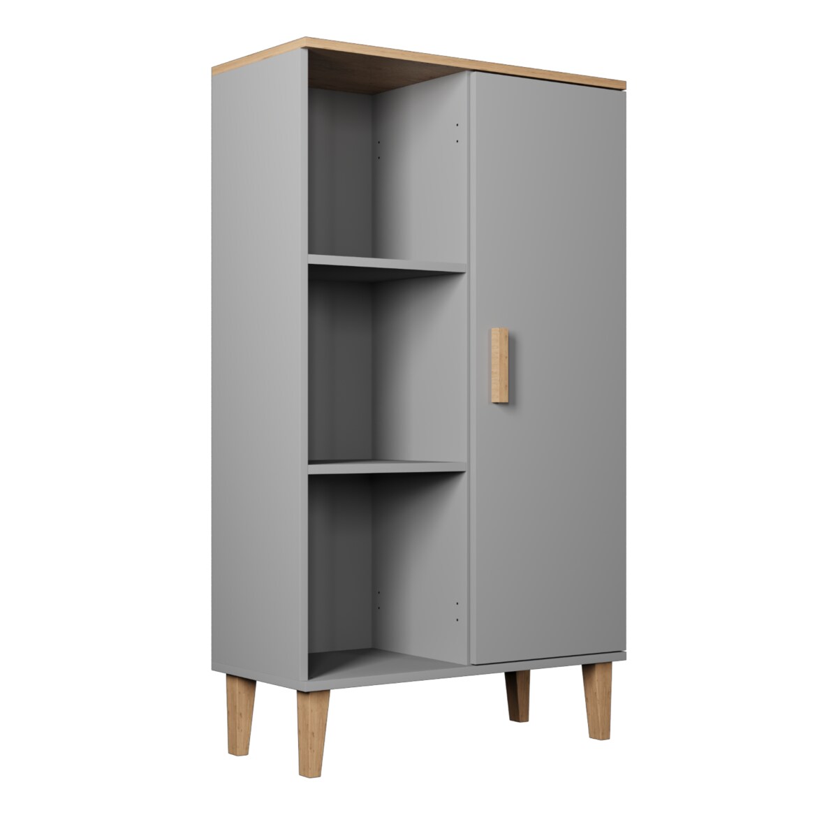 Regał Denver szary chinchilla & hikora