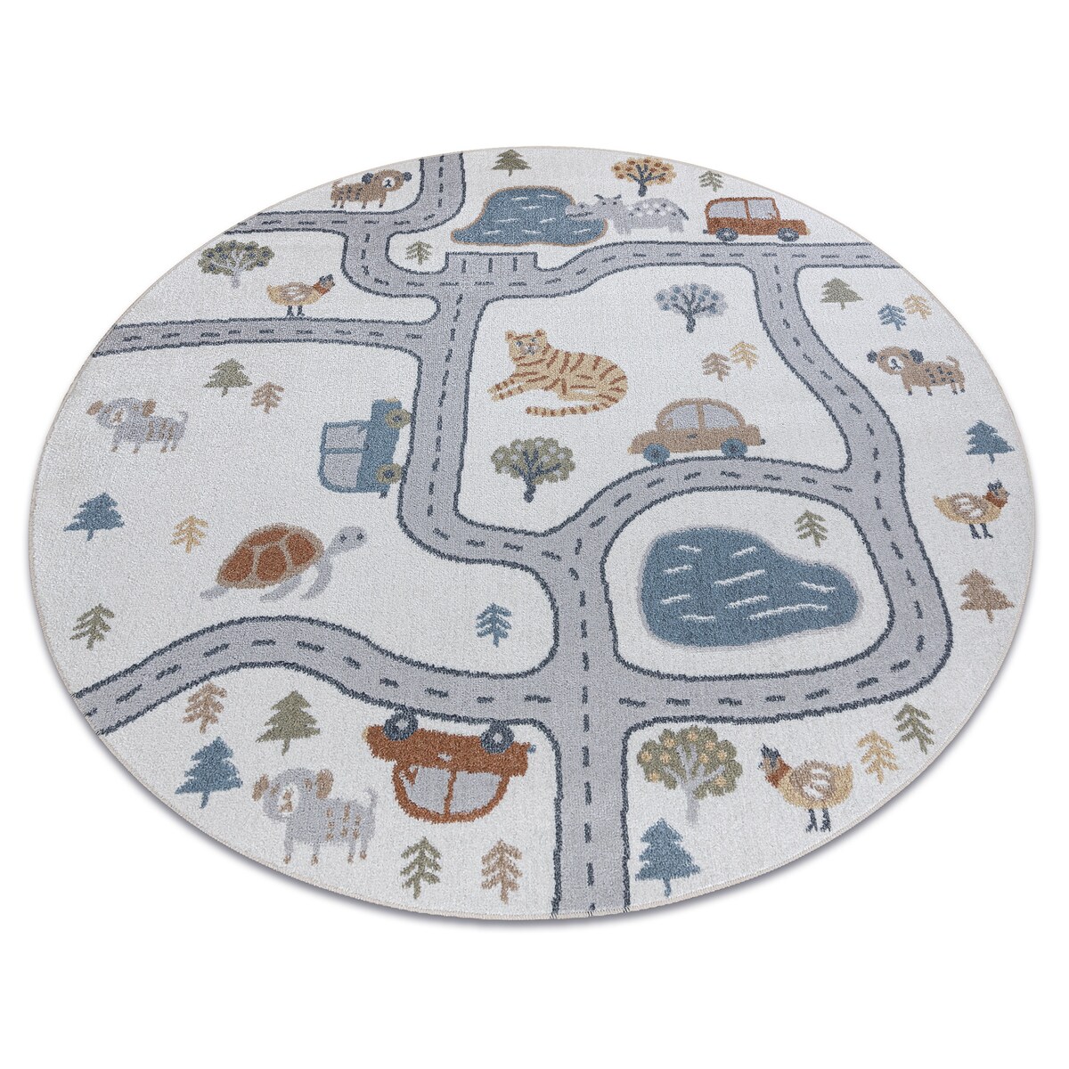 Dywan BONO 8283 koło Ulica, zwierzęta koło 160 cm