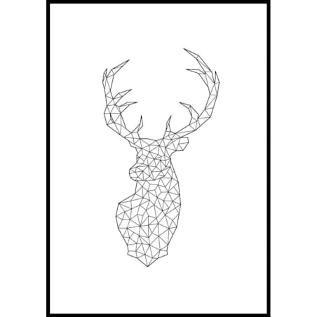 plakat deer graphic 50x70 cm